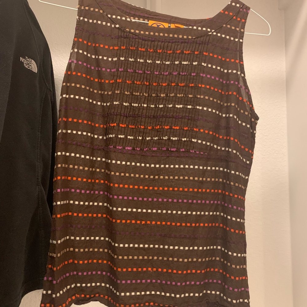 Brown Tory Burch blouse gently used